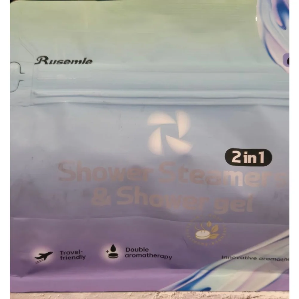 Rusemle Shower Steamers and Shower Gel, NIOP, Two In One Treat, Travel Friendly